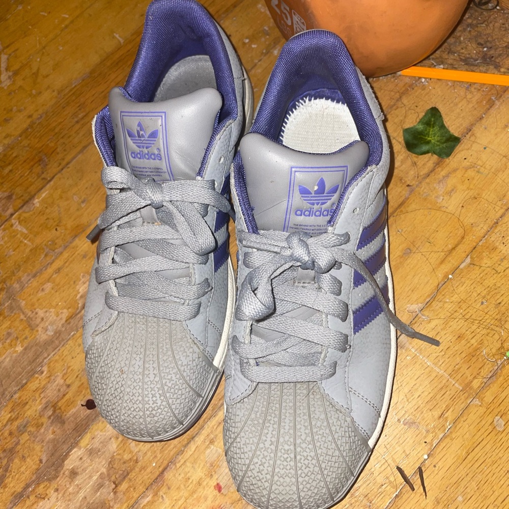 Adidas Vintage Purple and Grey Sneakers size 6